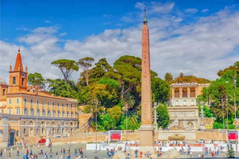 Piazza del Popolo vista nella zona del Pincio