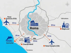 Dagli aeroporti di Roma ai parchi divertimento: come raggiungere MagicLand, Cinecittà World e Luneur